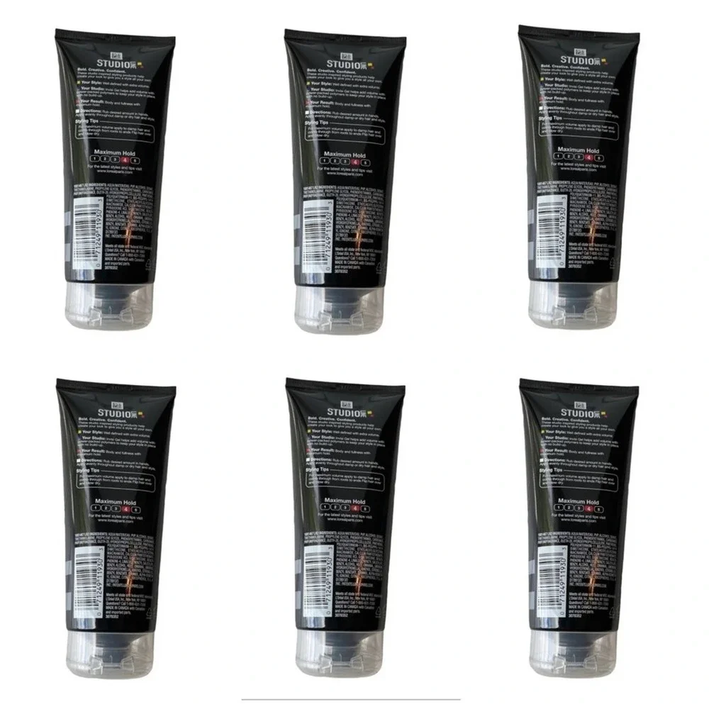 SIX L'Oreal Paris Studio Line Invisi Gel, Max Hold And High Shine 6.8oz Hair